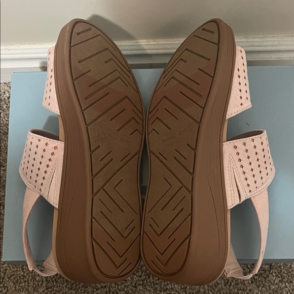 NWT Life Stride Bzees Air Step Peach Slingback Wedge Sandals - Picture 5 of 6
